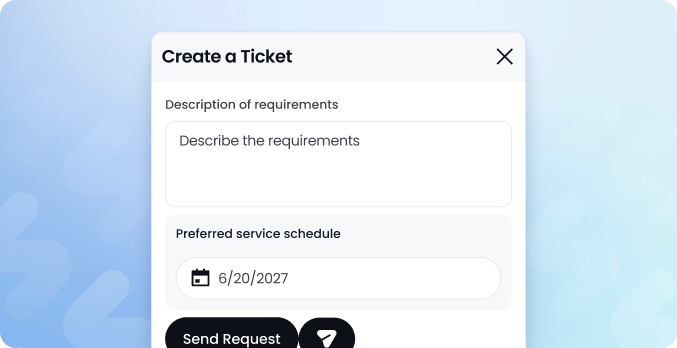 Create a Ticket modal