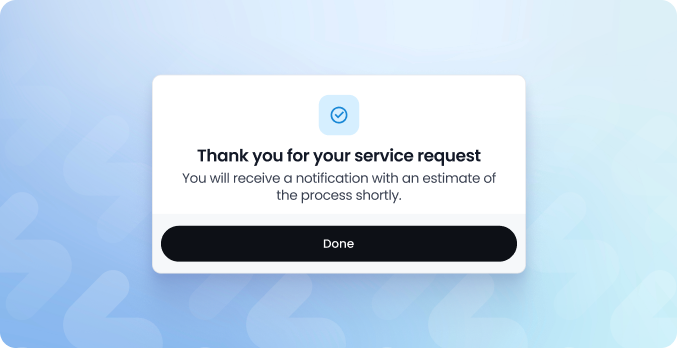Ticket confirmation thank you